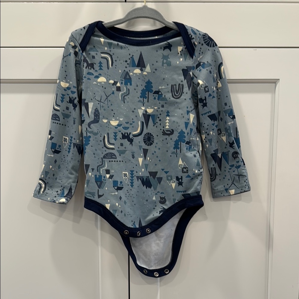 Patagonia Blue Bodysuit with Celestial Pattern